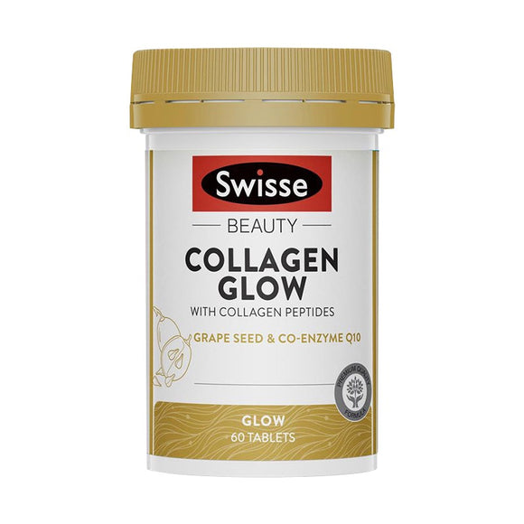 SWISSE Beauty Collagen Glow with collagen peptides GLOW 60 Tablets
