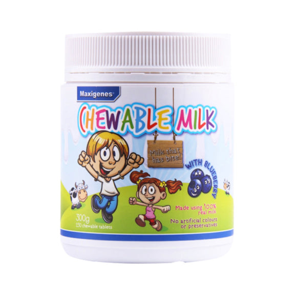 MAXIGENES Chewable Milk with Blueberry 150 Chewable Tablets