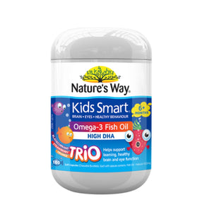 NATURE‘S WAY KIDS SMART Omega 3 Fish Oil Trio 180 Capsules