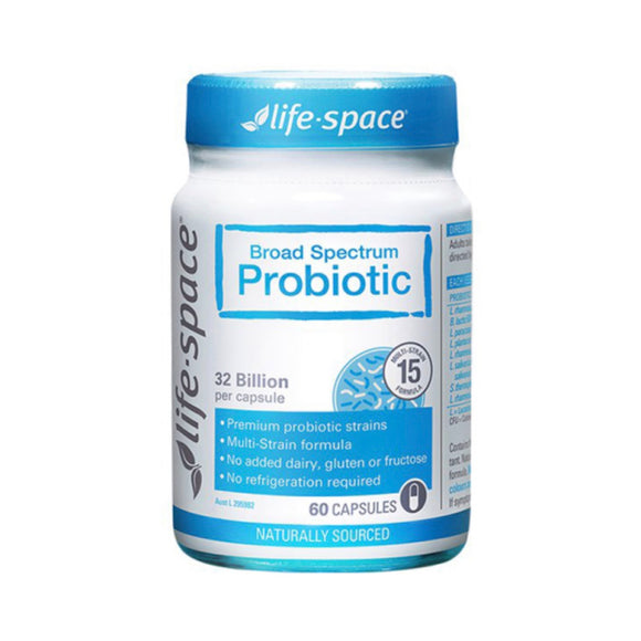 LIFE SPACE Broad Spectrum Probiotic 60 Capsules