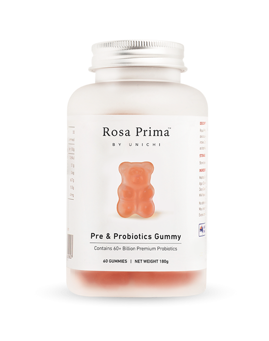 UNICHI Rosa Prima Pre & Probiotics Gummy 60 Gummies