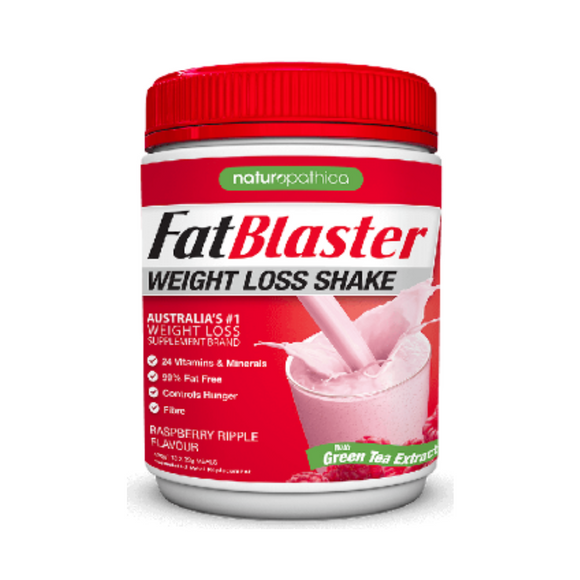 FATBLASTER Weight Loss Shake 30% Less Sugar Raspberry 430g