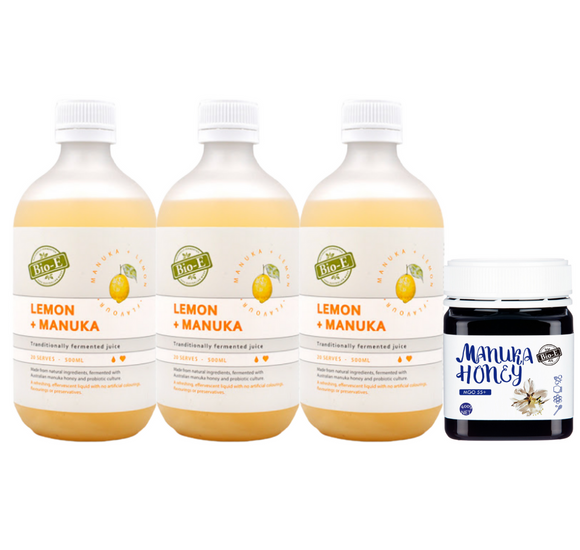 Bio-E Lemon Manuka Juice 500ml*3 Get ONE 265g Honey for FREE